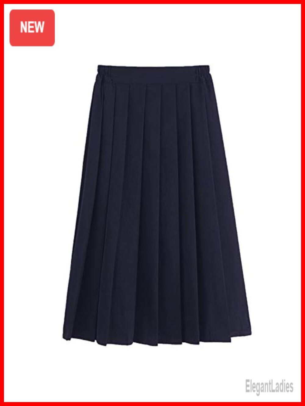 Pleated A-Line Mini Skirt Elastic Waist 100% Polyester JK Uniform